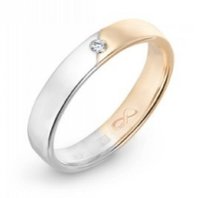 Обручальное кольцо R01-WED-00016-М12456 комбинированное, гладкое