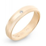 Обручальное кольцо R01-WED-00007-М12458 из красного золота, гладкое