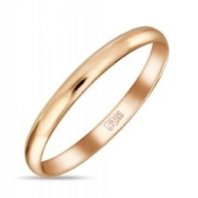 Обручальное кольцо R01-R-040-200-М12459 из красного золота, гладкое