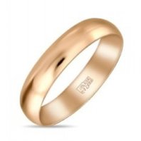 Обручальное кольцо R01-R-040-185-М12461 из красного золота, гладкое