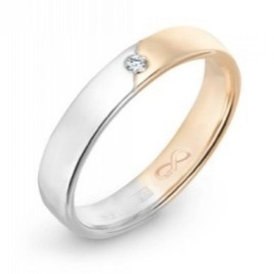 Обручальное кольцо R01-WED-00016-М12456 - Ювелирный бренд Московский ювелирный завод