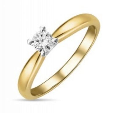 Помолвочное кольцо R01-SOL35-025-G2-М12475 - Ювелирный бренд Московский ювелирный завод